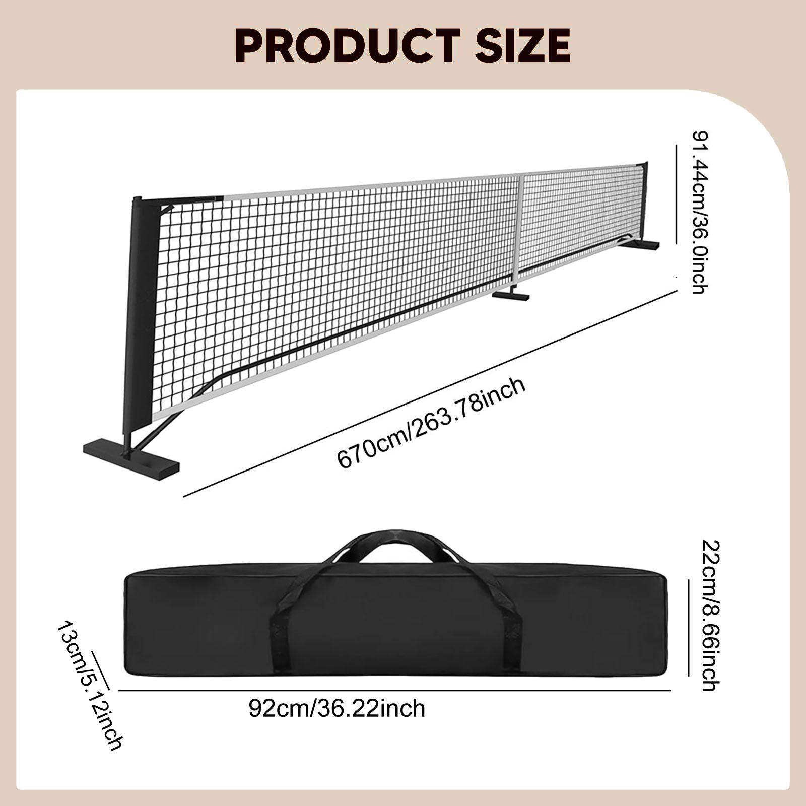 Table Tennis Zone - Portable Pickleball Net Set Tennis Net