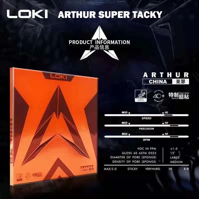 Original LOKI ARTHUR Europe/As - Table Tennis Rubber Review recension och pris